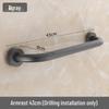 Gunmetal Grey Stainless Steel Anti-Slip Corner Grab Bar for Elderly