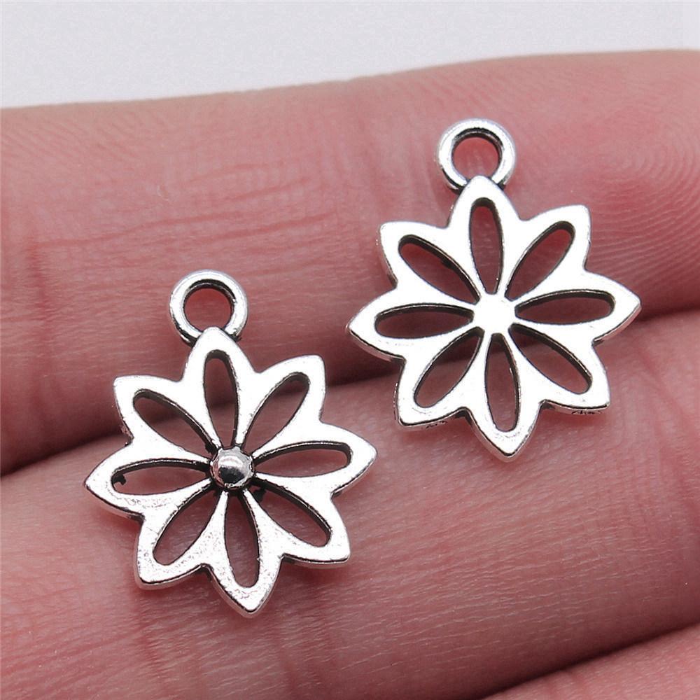 Charms Small Flower Pendants Wedding Jewelry Findings QC116