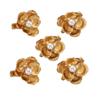 5pcs Retro Golden Flower Hair Forks Hairstyle Tools Wave Zinc Zinc Alloy Barrettes Pearl Side Clips  Banquet