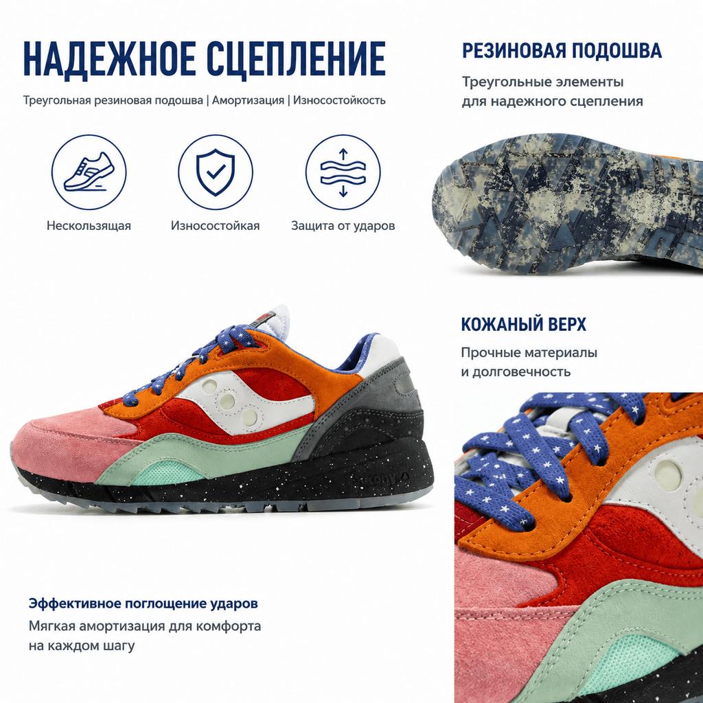 SAUCONY Shadow 6000 Space Fight Unisex Sneakers Multi-Color Multi S70703-1