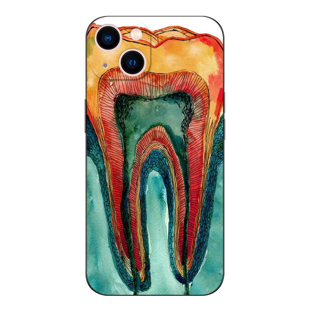 Black Tpu Case For Xiaomi POCO M4 5G M5 M5S 4G Phone Back Cover Dentist Tooth Pattern