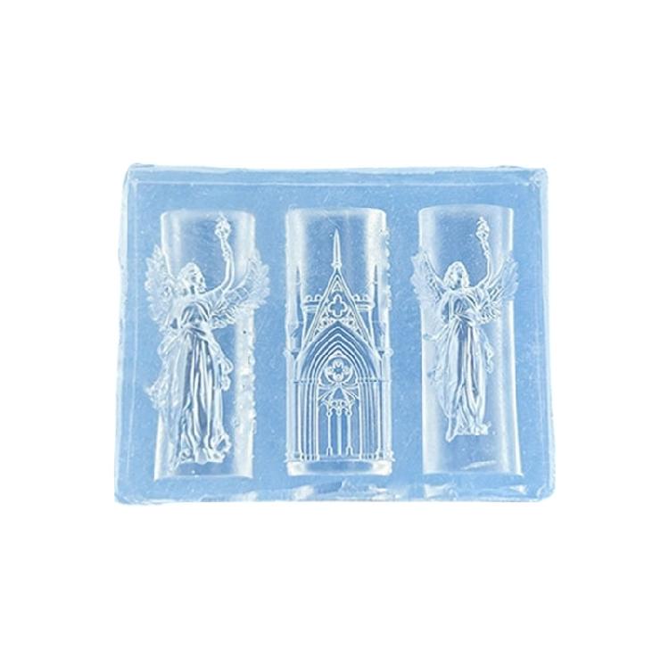 Sturdy Silicone Nails Art Mould for Angel Castles Embossed Designs and Creative Resin Craft
