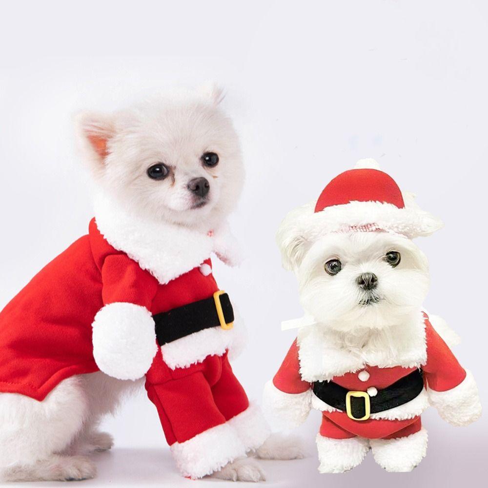Breathable Santa Claus Dog Outfit Cute Cats Christmas Clothes Dog Winter Clothes  Spring