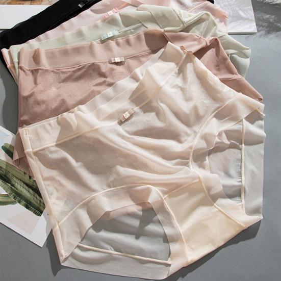 Hip lifting dámské kalhotky Led Hedvábí Bavlna Rozkrok Rychleschnoucí Ultratenké průhledné sexy spodky