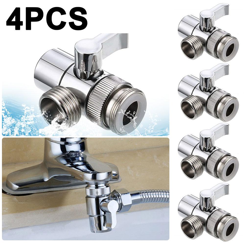3 Way Water Tap Connector Leak-Proof Faucet Connector Splitter Copper Faucet Splitter Valve Easy-to-Install for Bathroom Kitchen