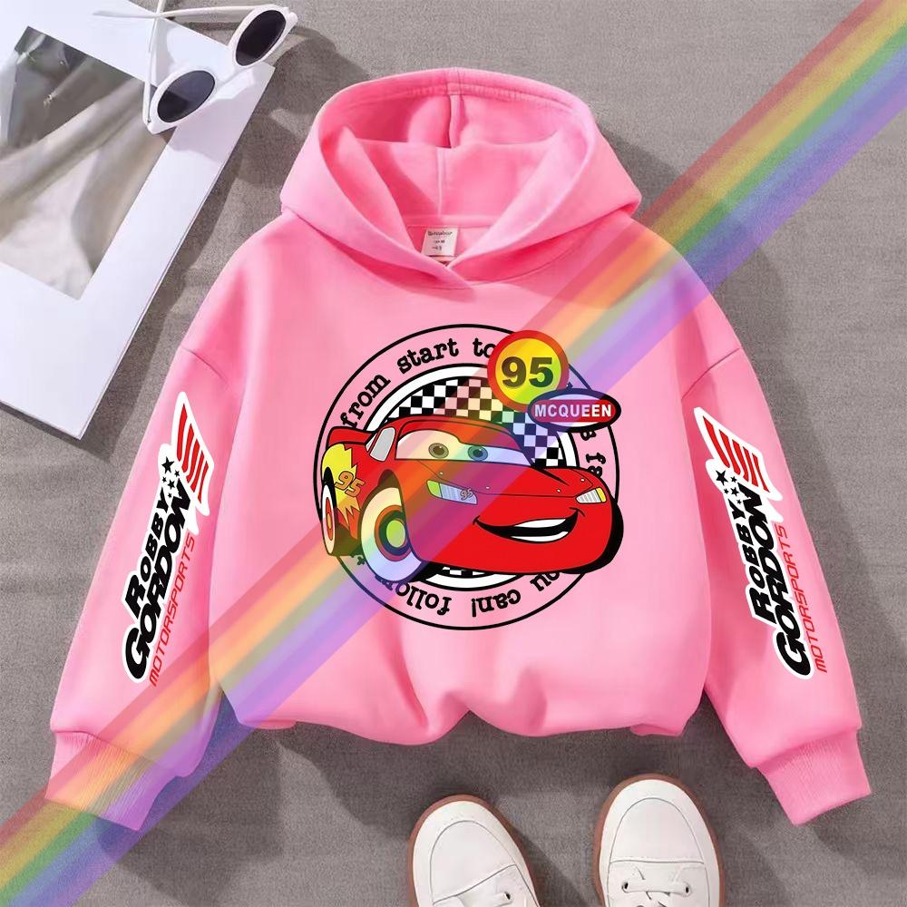 Children Hoodie Long Sleeve Car Print Spring Autumn Kid Boy Clothes Fashion Pullover