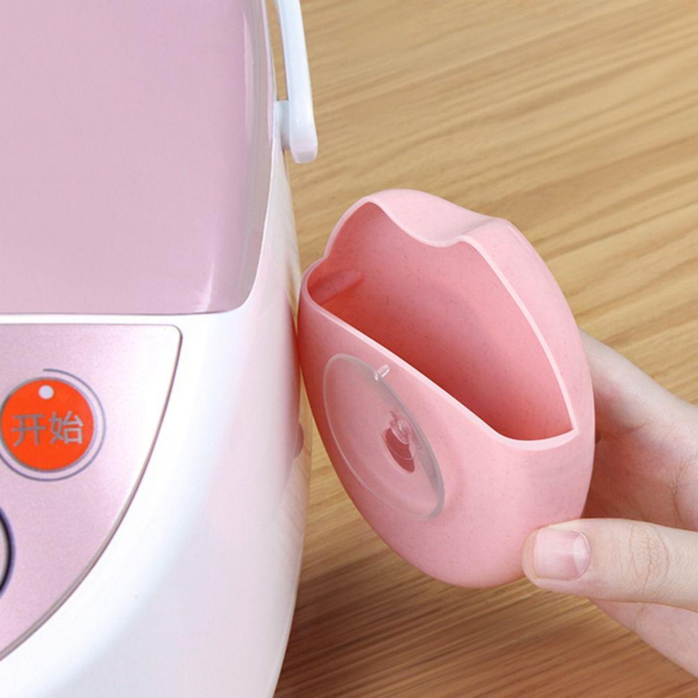 

Plastic Rice Paddle Holder Suction Cup Rice Scoop Rack Utensils for Rice Cooker