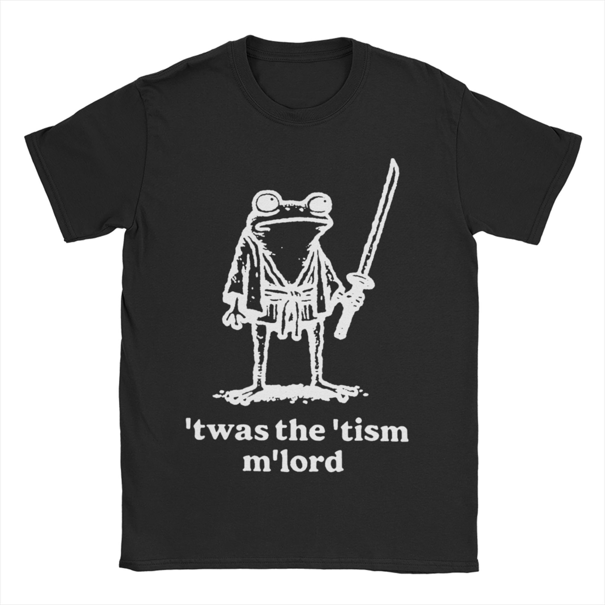 BenberFashion Nieuwigheid Twas The Tism M Lord T-shirts Heren Dames Ronde Hals Katoenen T-shirts Autisme Kikker Meme Korte Mouw T-shirt Kleding 4XL