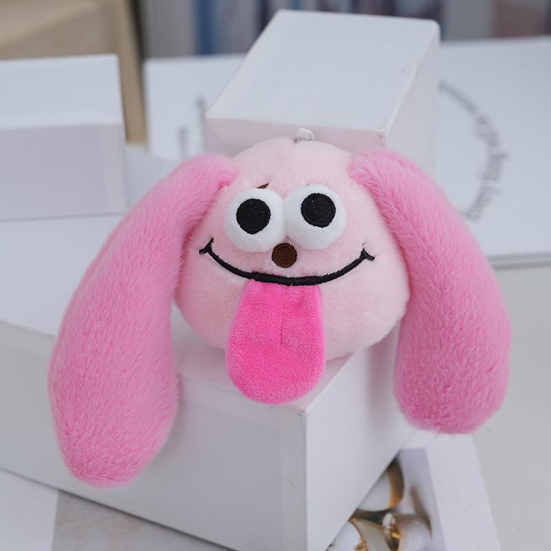 Adorable Monster Plush Keychain Cute Cartoon Dog Bag Charm Fluffy 15cm Doll