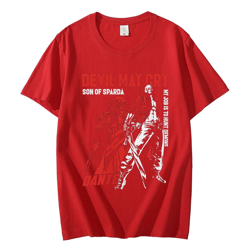 Hot Game Devil May Cry Dante Graphic T Shirts Gothic Trend Vintage Short Sleeve Tshirt Fashion Casual Oversized Tshirts Unisex