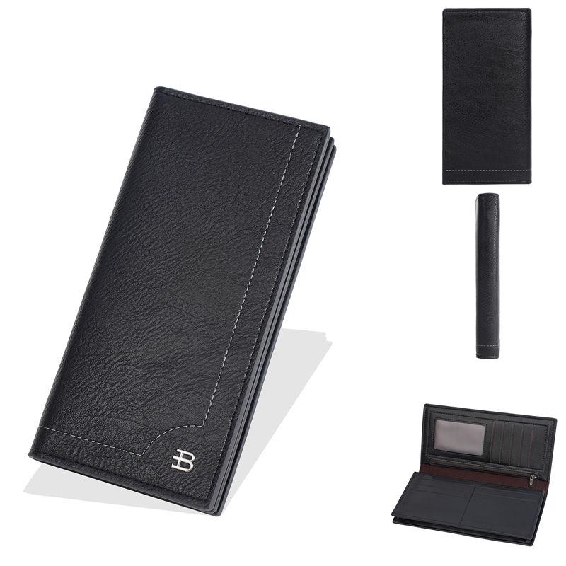 

Baellerry RFID Protection Long Wallets for Men Vintage Design Business ID Card Holder Anti Theft Cash Money Bags Purse 19*9.5*2cm