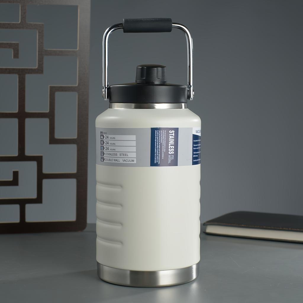 Borraccia Termica Acciaio Inossidabile 304 Grande Capacità 2L Portatile Jug Sportivo Termos Portatile Secchiello Acqua TonTon