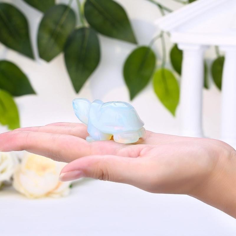 Turtles Crystal Decors,Healings Crystal Turtles Figurines Gemstones Lucky Stone Animal Sculptures Ornament Home Decors