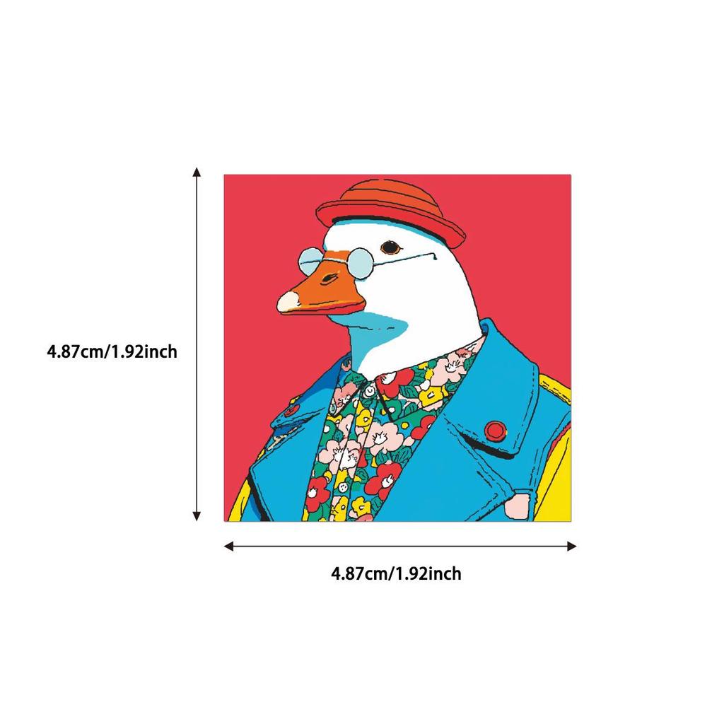 50PCS Cartoon Silly Goose Waterproof Stickers for Helmets, Phones, Bicycles, and Children's Stationery.