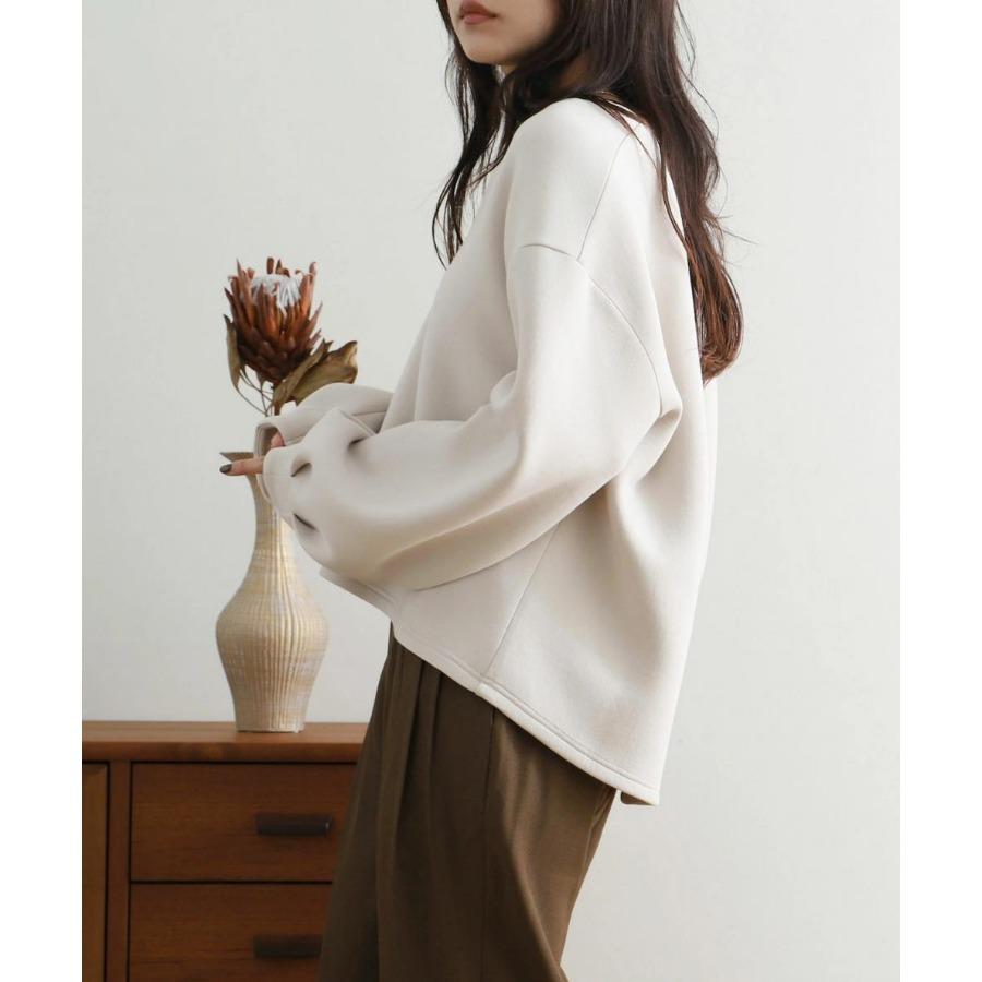 Dobrá látka Zimní mikiny Japonská Jednobarevná Volná Mikina s V-výstřihem a Lucernovými Dlouhými Rukávy pro Ženy