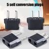 5Pcs 110V To 220V Conversion Adapter Plugs Travel Adapter Converter Electric US Plug Converter Power Sockets AC Outlet