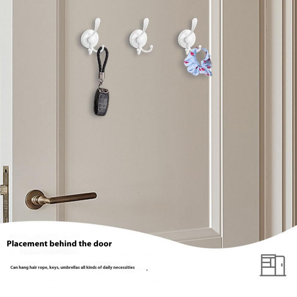 2Pcs Suction Cup Hook Reusable Removable Stainless Steel Glass Window Door Shower Towel Hanger for Bathroom Kitchen