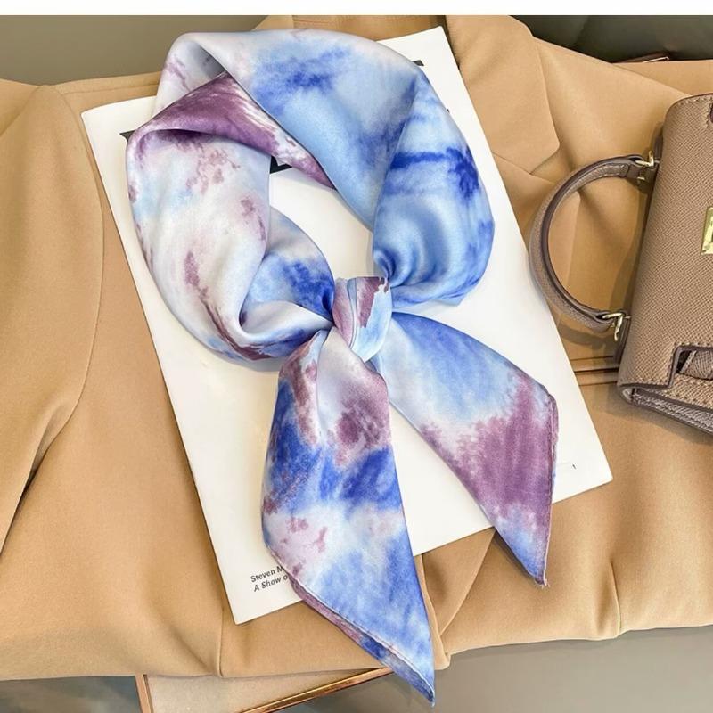 70 silk scarf square scarf high sense fashion versatile professional simulation silk small scarf versatile printed women's silk scarf