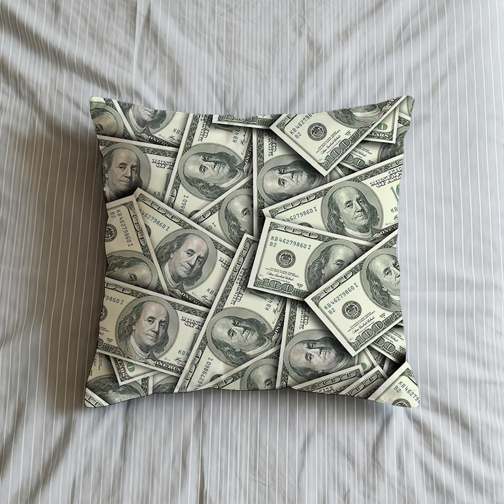 Cushion Cover Soft Case For Dollar Sofa Living Room Home Comfortable Office Decor Protective Banknote Pillow Covers