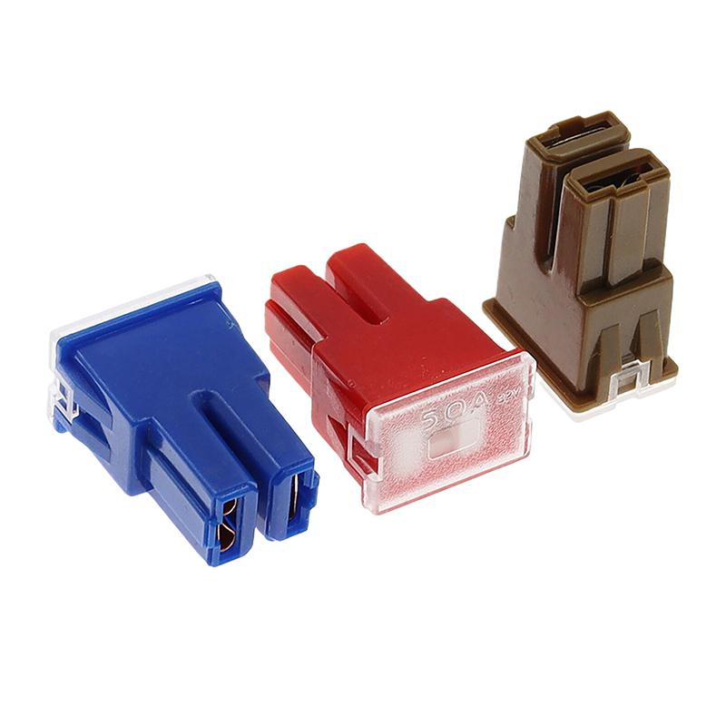 5Pcs Automobiles Fork Bolt Fuses 20-120A Square Car Fuse Box Waterproof Sockets Car Square Head Large Plug-In Fuses