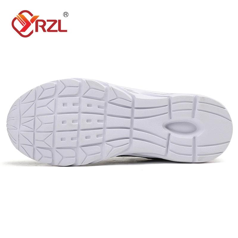 YRZL Men's Running Shoes Lightweight Artificial Leather Waterproof Jogging Sneakers Comfortable Walking Shoes for Men