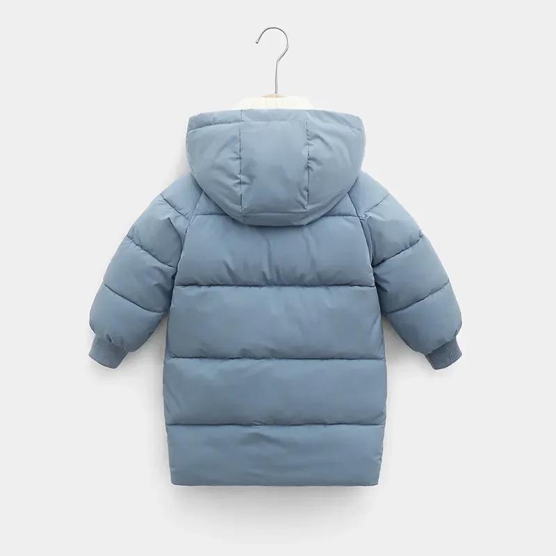 Kinder Daunen Oberbekleidung Winterkleidung Teen Jungen Mädchen Baumwolle gefütterte Parka Mäntel Verdicken Warme Lange Jacke