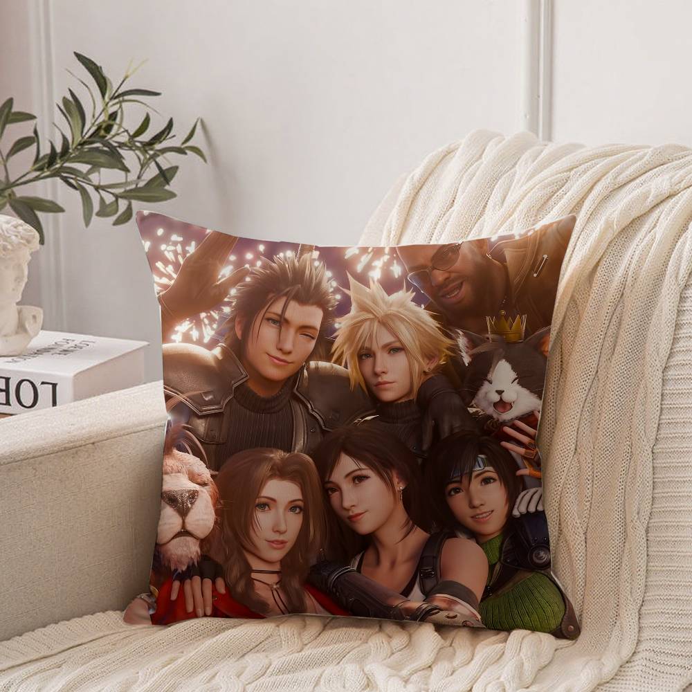 F-Final F-Fantasy VII Pillow Case Home Decor Throw For Sofa Bed Car Room Decor Gift Idea