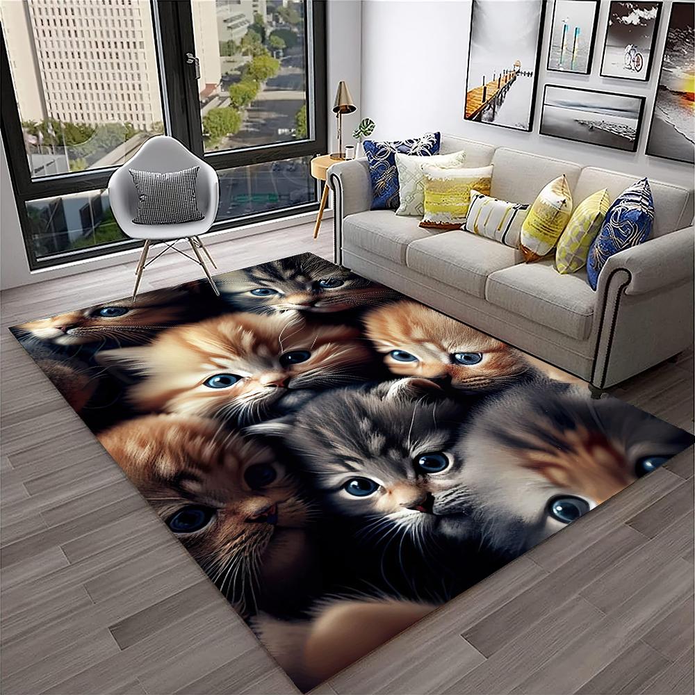 Schattige lapjeskat, Garfield-kat, Pers, Ragdoll Cartoon Tapijt Vloerkleed voor Huis Woonkamer Slaapkamer Bank Deurmat Decor, kind Antislip