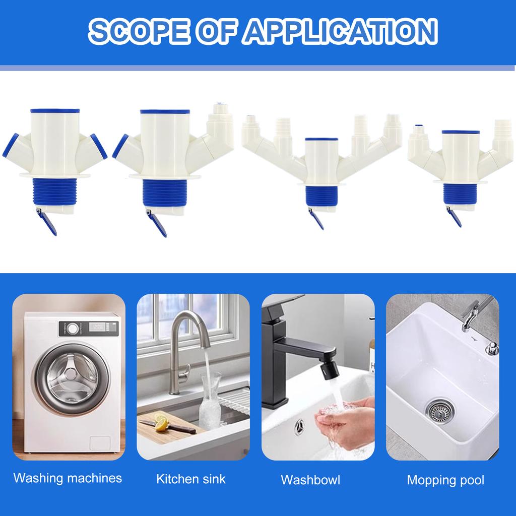 Not Smell Kitchen Drainage System ABS Sink Water Trap Kitchen Sink Drain Pipe Simple Install for Home & Restaurant Use