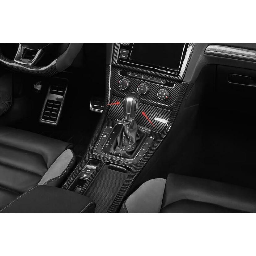 Inner Gear Shift Knob Head Cover Trim For VW Golf MK7 MK7.5 14-2019 Carbon Fiber