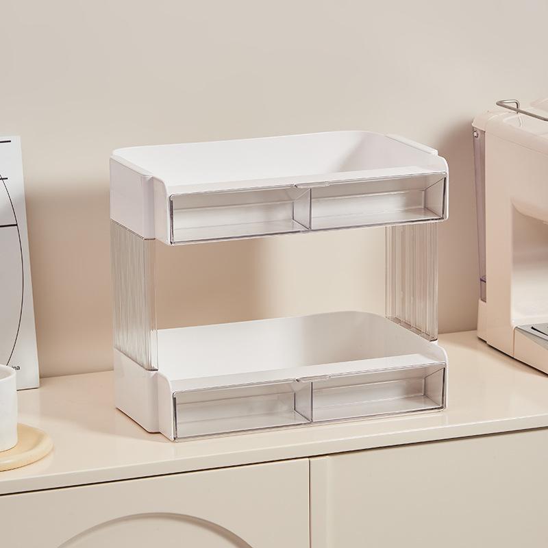 Coffee Storage Box Desktop Tea Set Office Pantr Tea Bar Cup Storage Shelf On The Table Multi Layer Rack Decorative Ornament