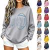 Unisex Fashion Print Long Sleeve Crewneck Sweatshirt for Casual Everyday Wear