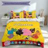3pcs Custom Name Barbapapa Set,Includes 1 Duvet Cover and 2 Pillowcases,All-season Bedroom Decor