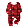 Family Matching Christmas Pajamas Set for Parents and Kids, Long Sleeve Neck Printed Pants Set