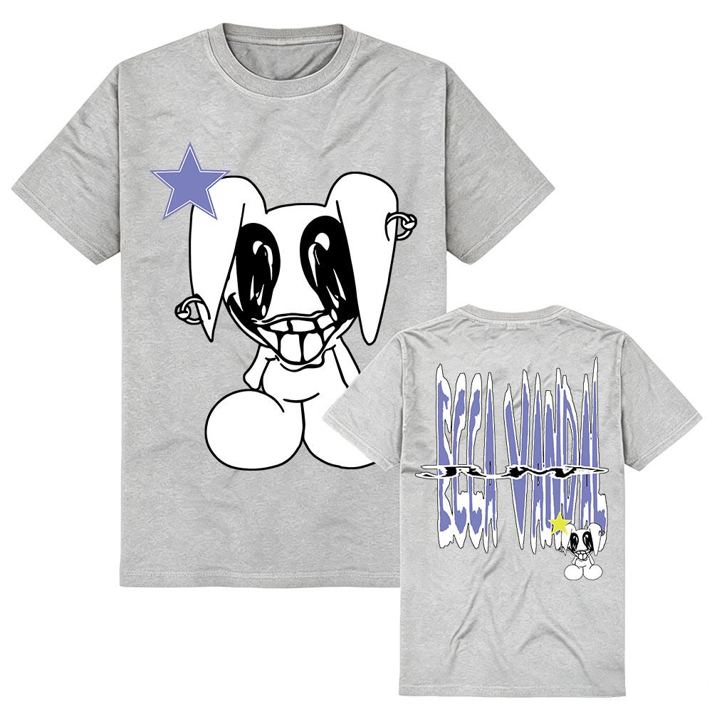 STAR BUNNY TEE ECCA VANDAL Singer Design T-shirt Graphic Print Merch Unisex Streetwear Cotton Short Sleeve Female Tshirts Soft