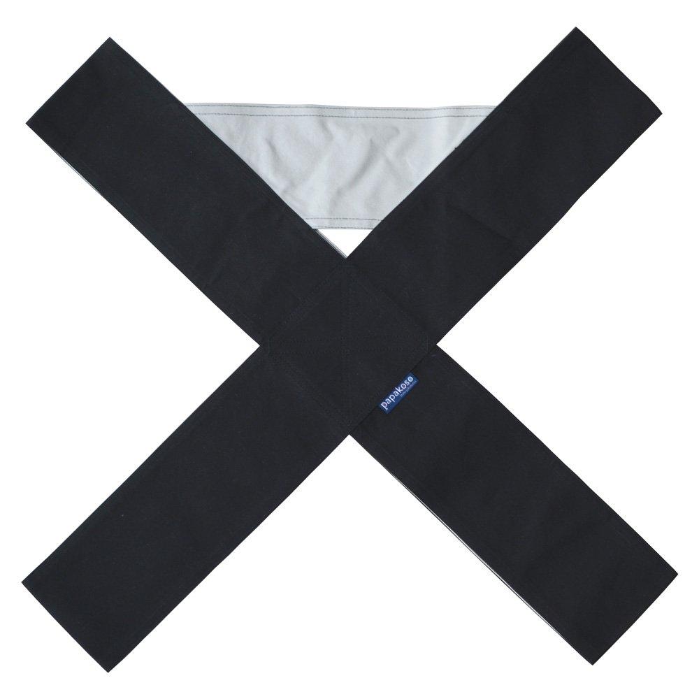 

Papakoso Cross Type Simple Baby Carrier XL Black x Light Gray Papa-dakko