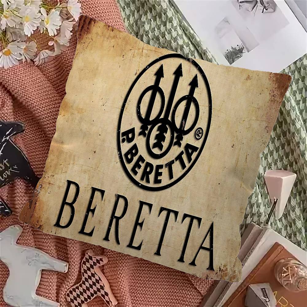 Gun B-Beretta logo Personalized Pillow Dust Cover Bedroom Kids Party Decoration Pillowcase Birthday Children Gift