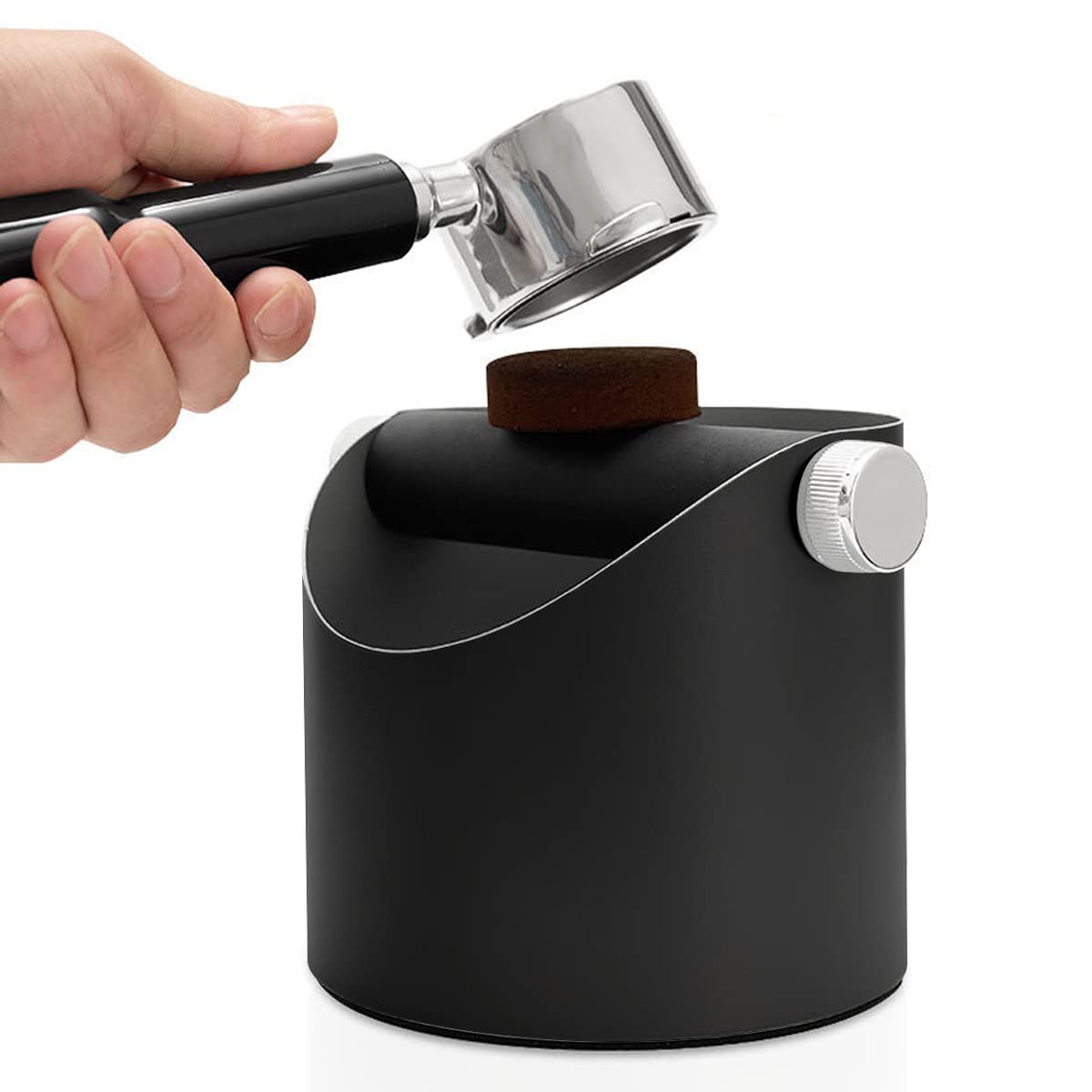 

Knock Box Espresso Knock Box Бытовые принадлежности для кофе Аксессуары для кофемашины Достаточная емкость Ведро для остатков кофе (черный)