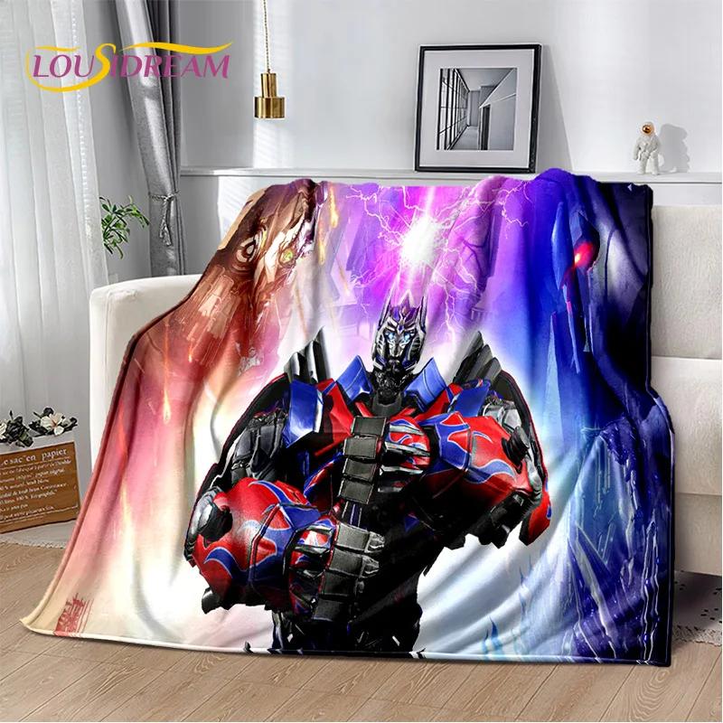 HD Cartoon T-Transformers  Autobots 3D Soft Blankets,Keep Warm Throw Blanket for Picnic Beds Sofa Home Bedroom Gifts Kids Hiking