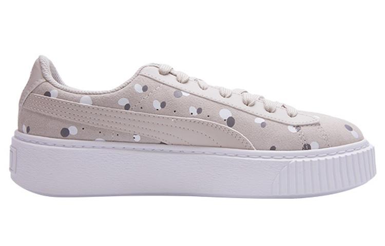 Puma Sneakers Suede Platform Dots Jr 'Silver' Women's 368991-02