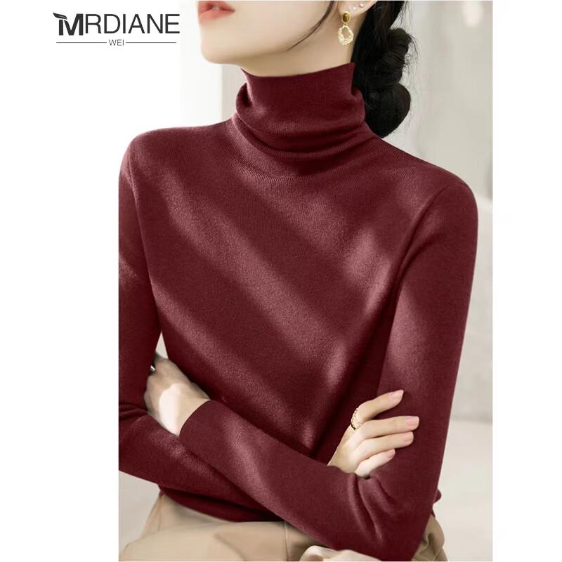 

Mrdiane Wei Women s Wool Blend Turtleneck Knit Top One Size