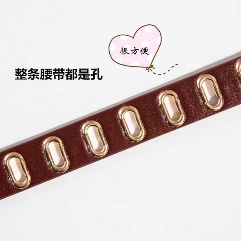 Stylish Metal Hollow Women's Belt For Students Fashionable Casual Denim Accessory