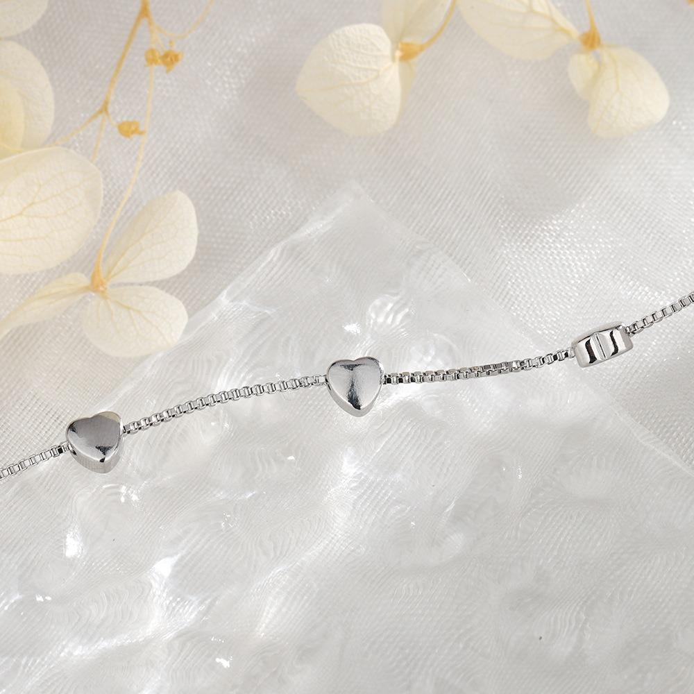 Heart Shaped Bracelet For Women Retro Korean Chain Bracelet  Gifts Women's Jewelry Summer