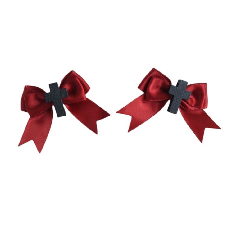 Colorful Crosses Hair Barrettes Hair Clip Sweet 2000s Hair Clip for Women, Barrettes Bowknot Shape