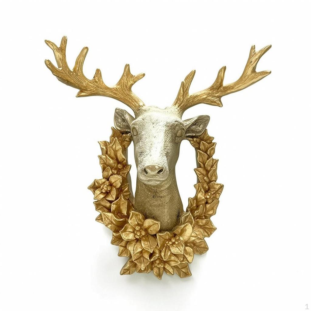 Hirschkopf Wanddeko Harzskulptur Kunst für Hausbesitzer, Dekorateur, Wohnzimmer,