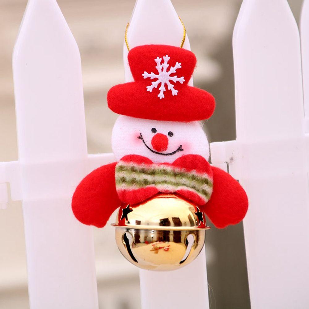 Kid Gift with Plush Doll Hanging Pendants Christmas Bells Xmas Tree Decor Christmas Ornaments