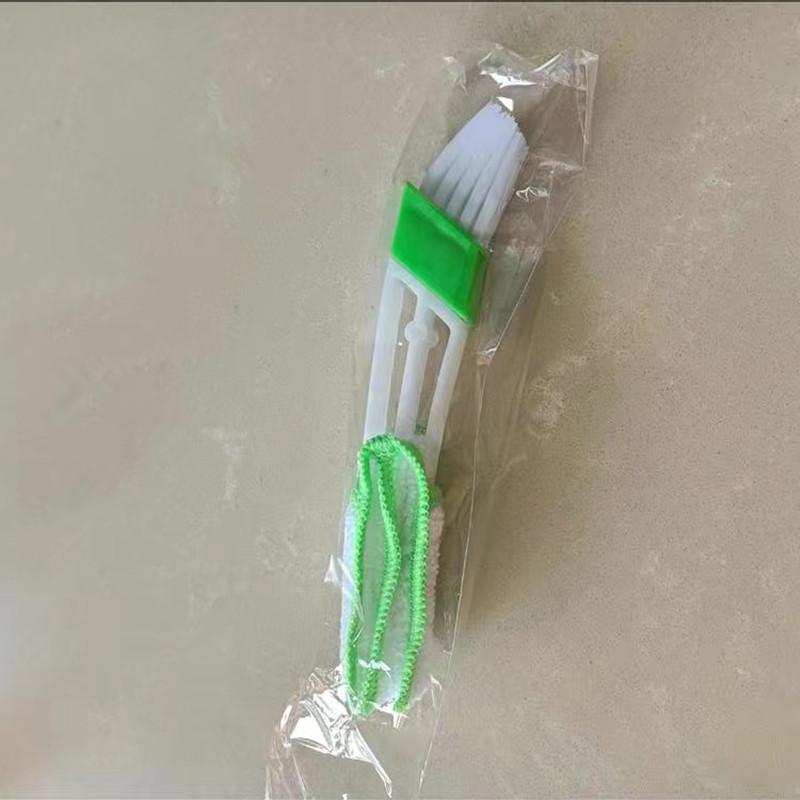 Multifunction Car Air Vent Cleaner Mini Double-end Micro Fiber Vent Duster Removable Cloth Cover Portable Cleaning Brush For Car