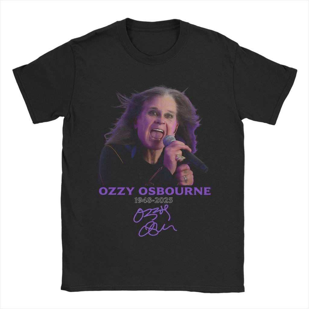 Black Sabbath Ozzy Osbourne T Shirt Men's Back To The Beginning Tour Pure Cotton T Shirts Summer Tees Casual Oversize Clothing