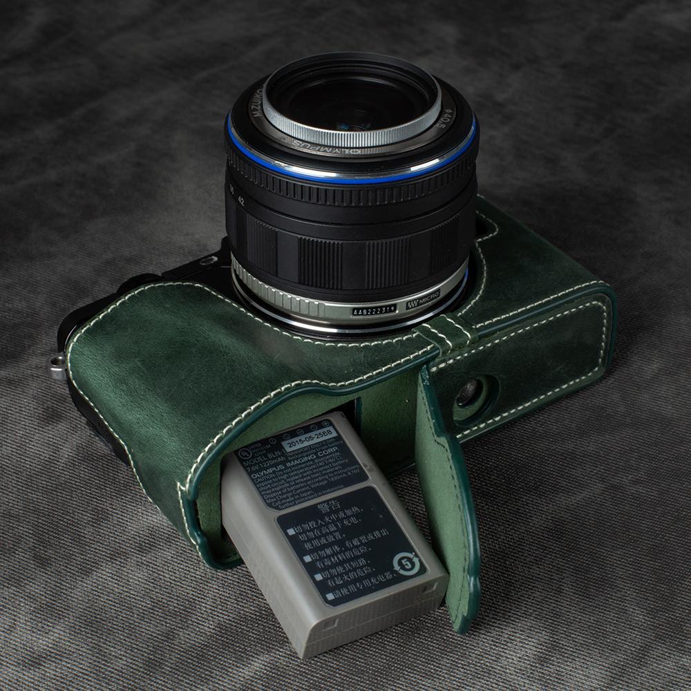 Leather Camera Bag Half Base Body Case Cover For OLYMPUS PEN E-P5 Vintage Protective Case Camera Photography Accessories