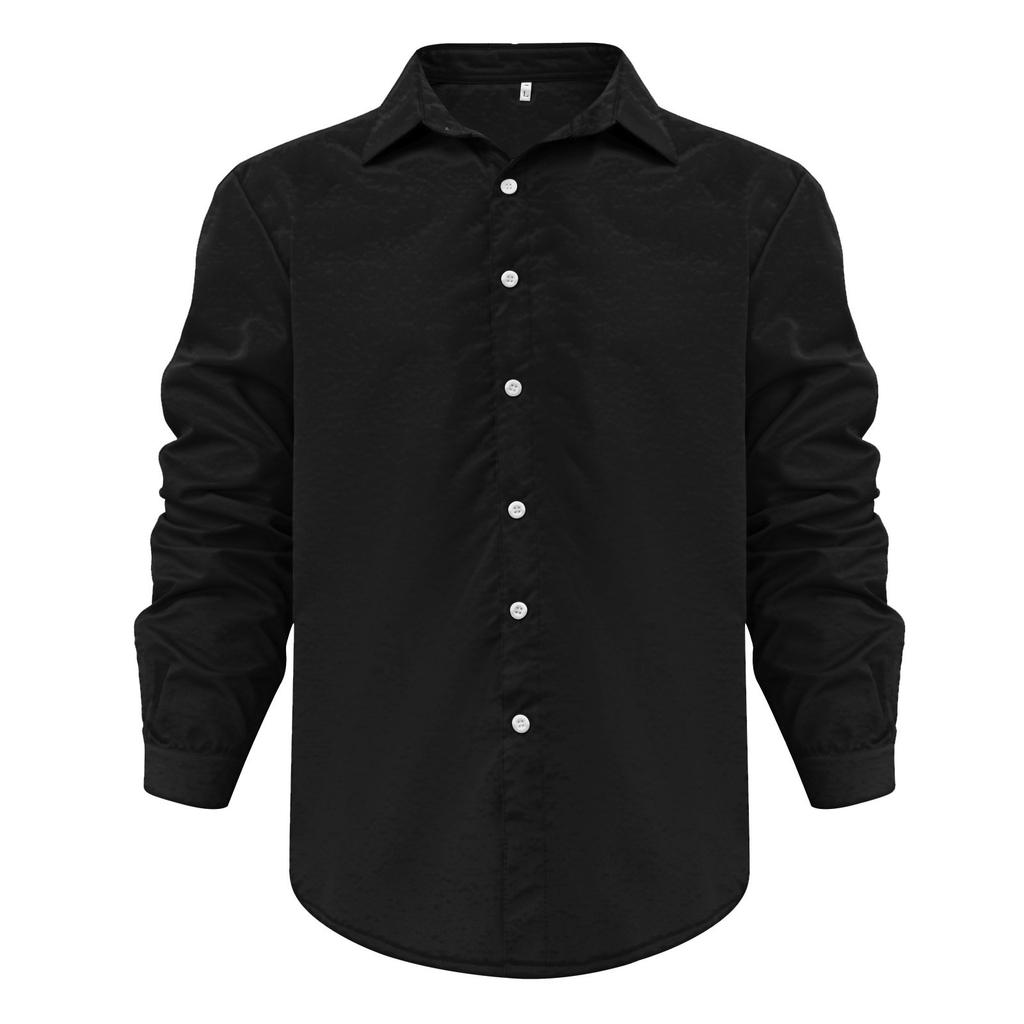 Chemises Décontractées Homme Printemps Été Design Coton Lin Couleur Manches Longues Coupe Ample Col Montant